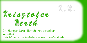 krisztofer merth business card